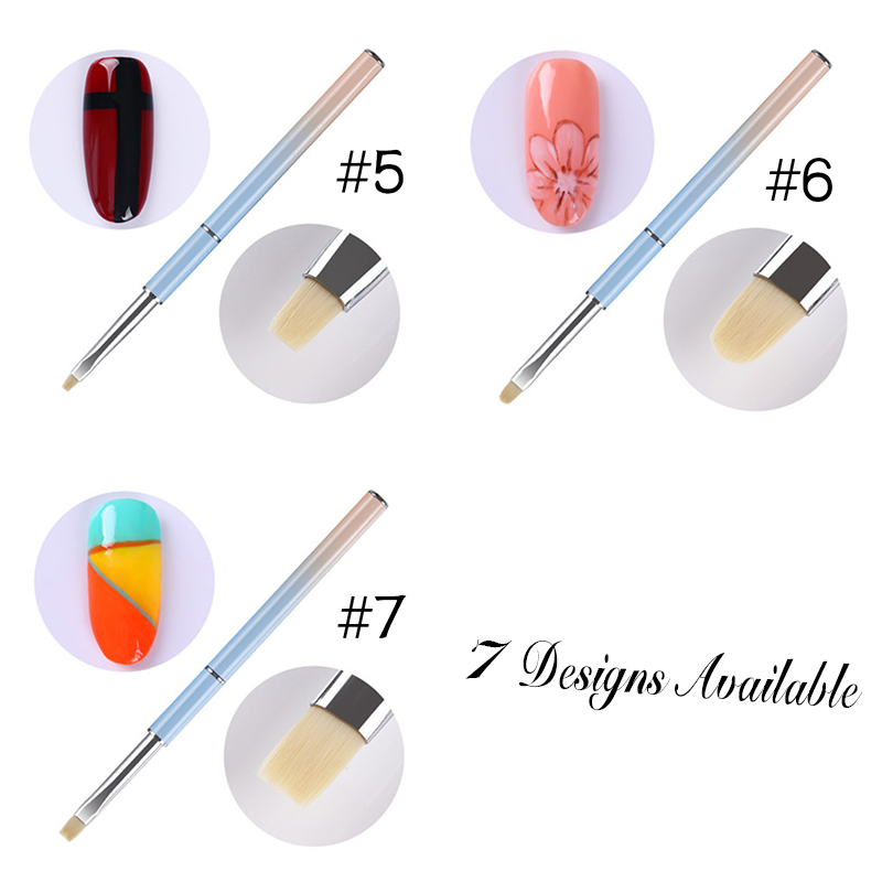 rgp-23 gradient handle nail art brush