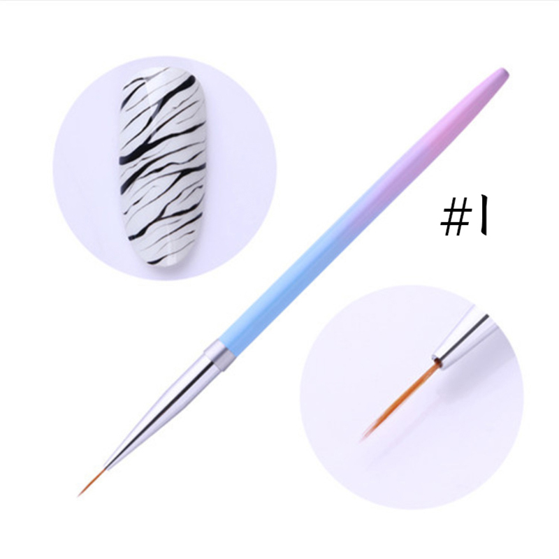 rgp-24 gradient handle nail art brush