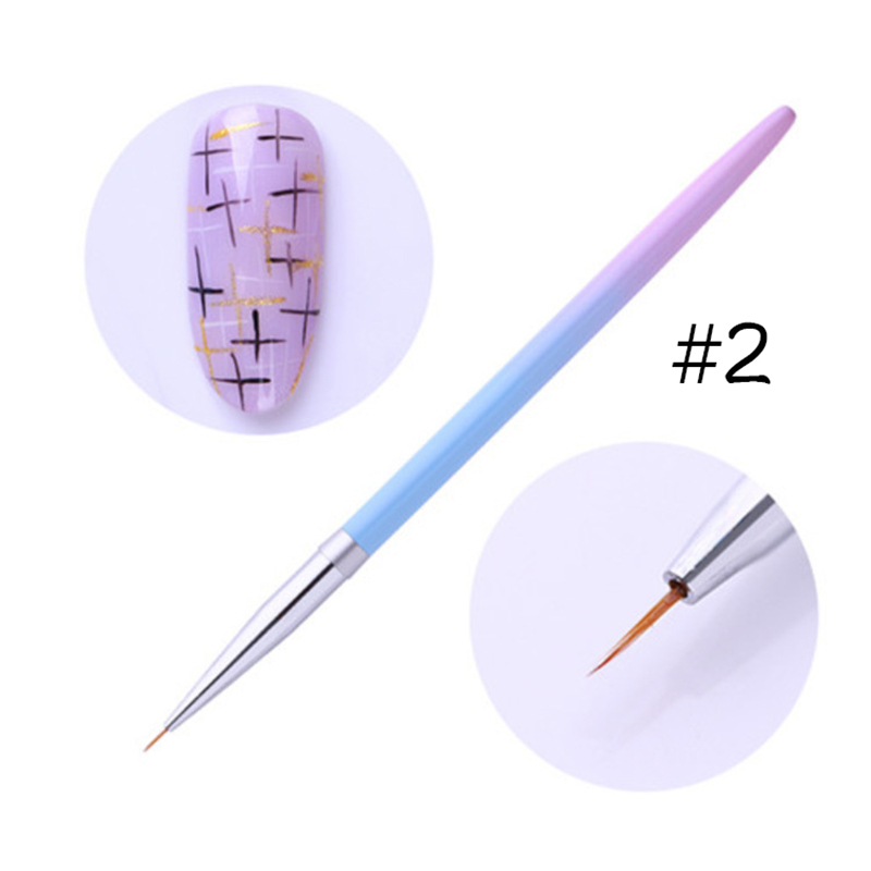 rgp-24 gradient handle nail art brush