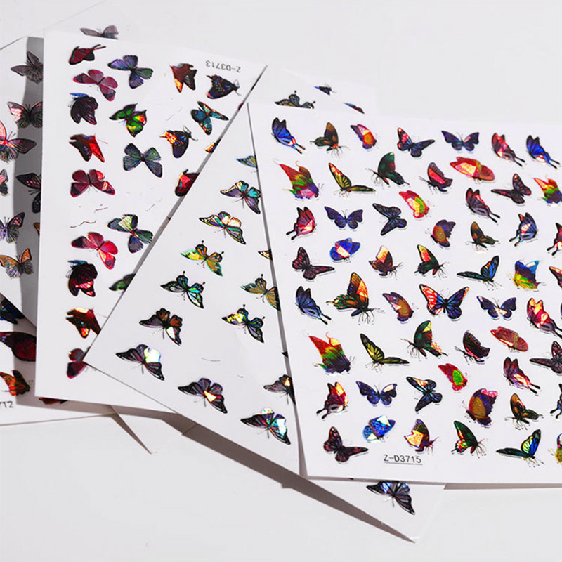 hd01-08 laser butterfly stickers