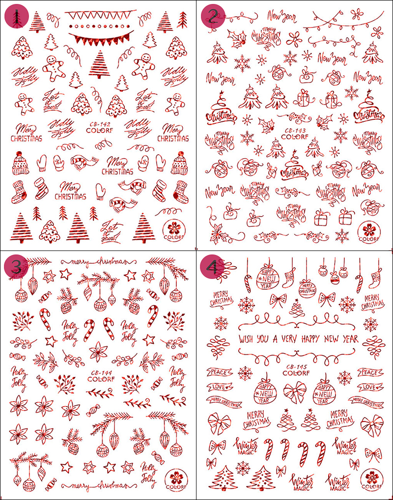 cb142-150 laser nail sticker