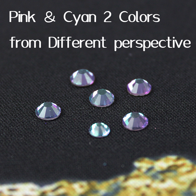 rnar-287 cyan&pink iridescent rhinestone