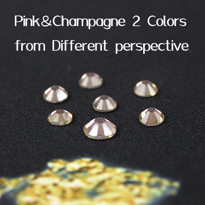 rnar-288 champagne&pink iridescent rhinestone