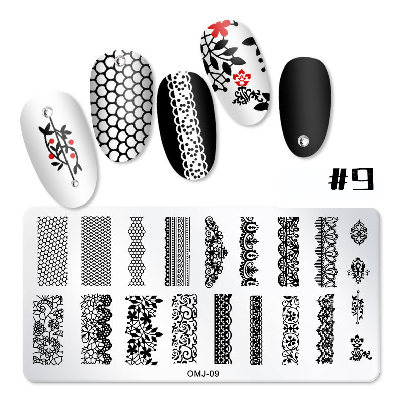 rnme-52 stamping nail art plate