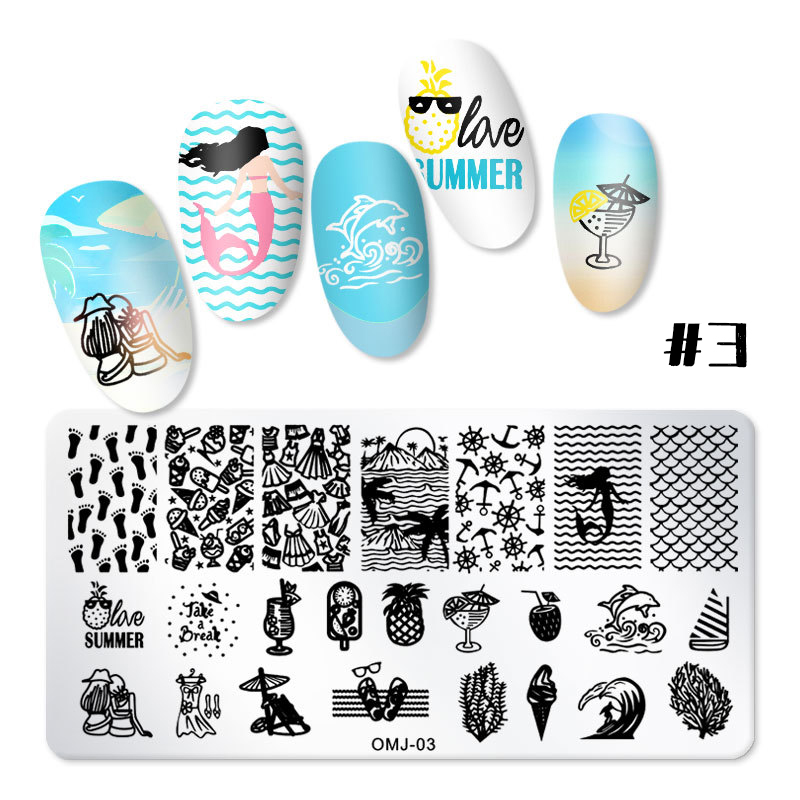 rnme-52 stamping nail art plate