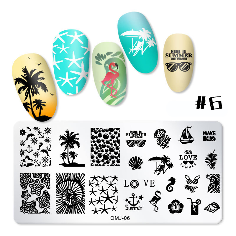 rnme-52 stamping nail art plate