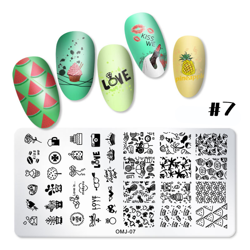 rnme-52 stamping nail art plate