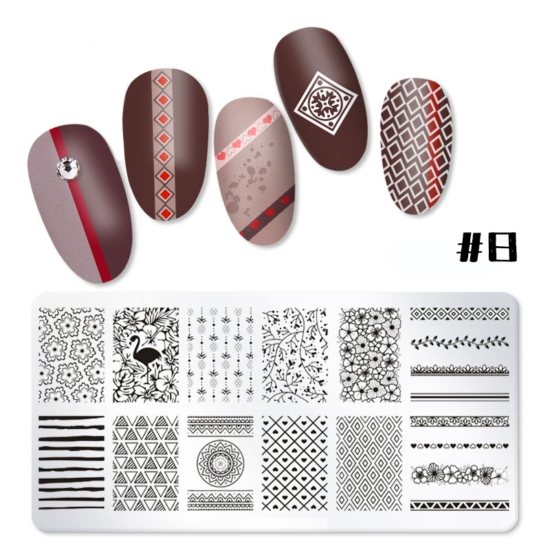 rnme-52 stamping nail art plate