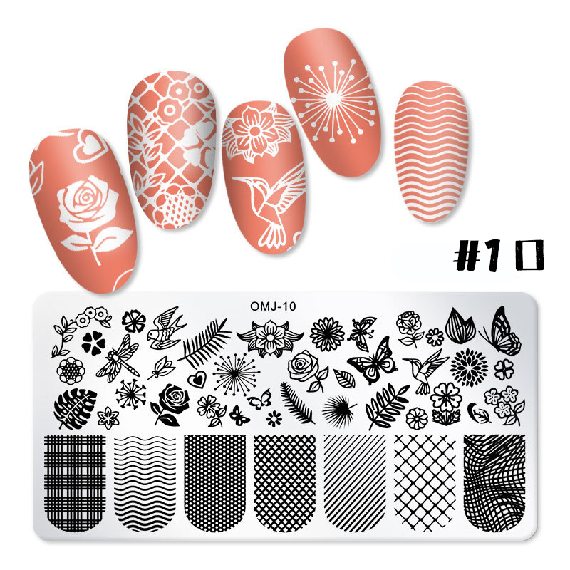 rnme-52 stamping nail art plate