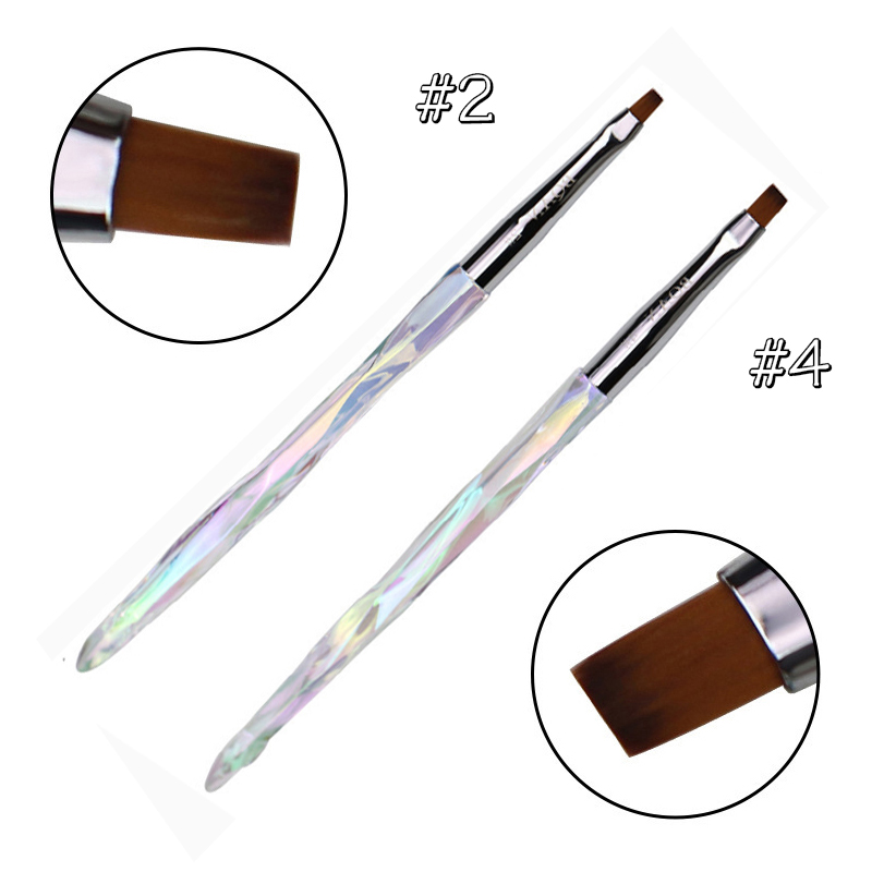 sparkling handle nail art brush