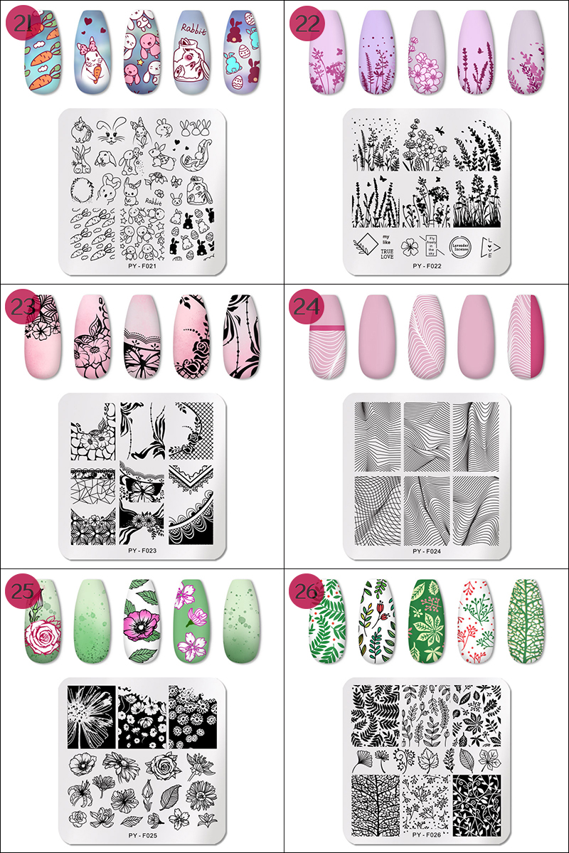 rnme-53 stamping nail art plate