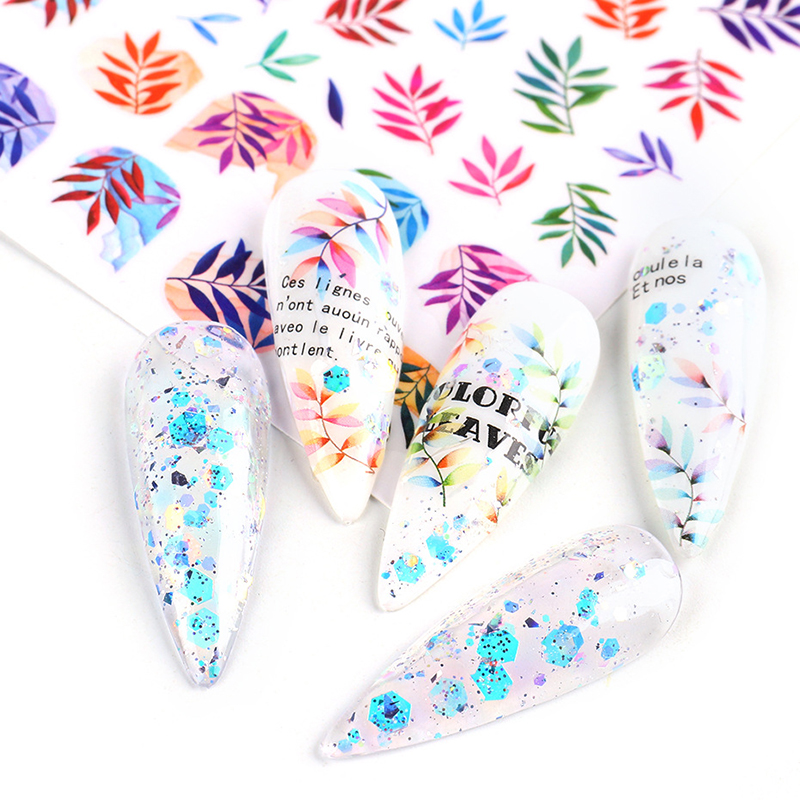 maple leaf&dry flower&face&abstract stickers