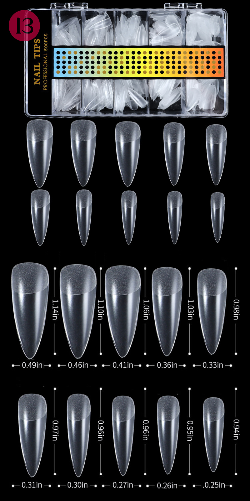 ultra thin non-craese tip(500 tips)