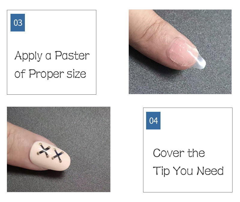 nail transparent double-sided paster