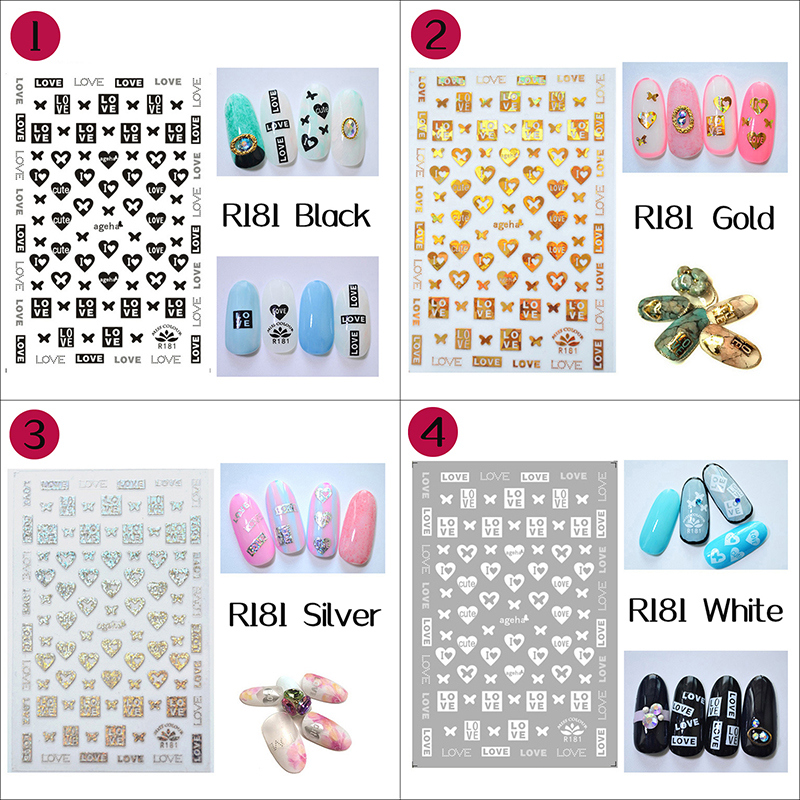 r181-427 heart&star nail sticker