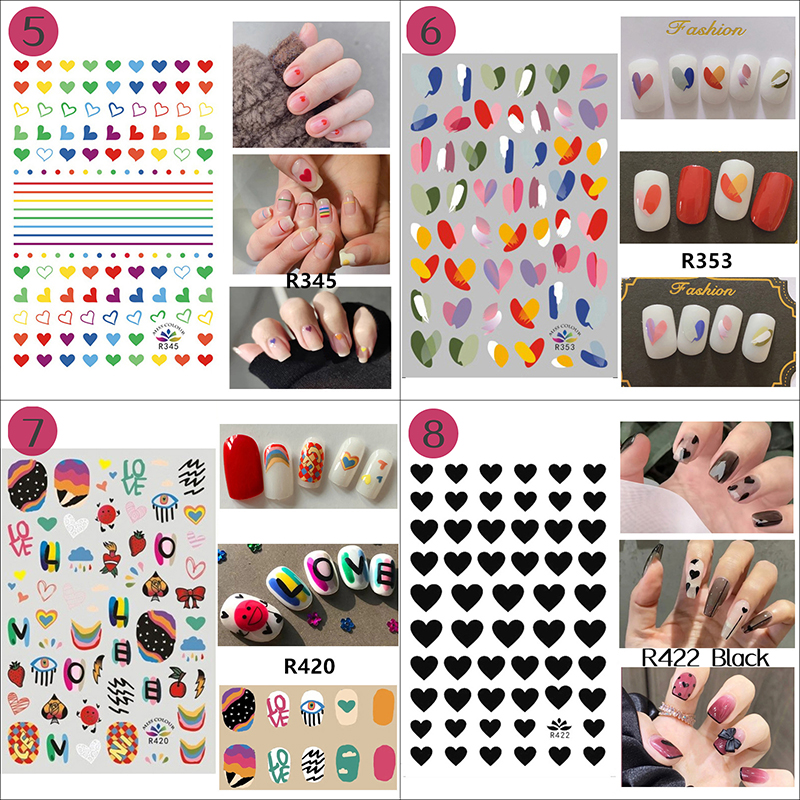 r181-427 heart&star nail sticker