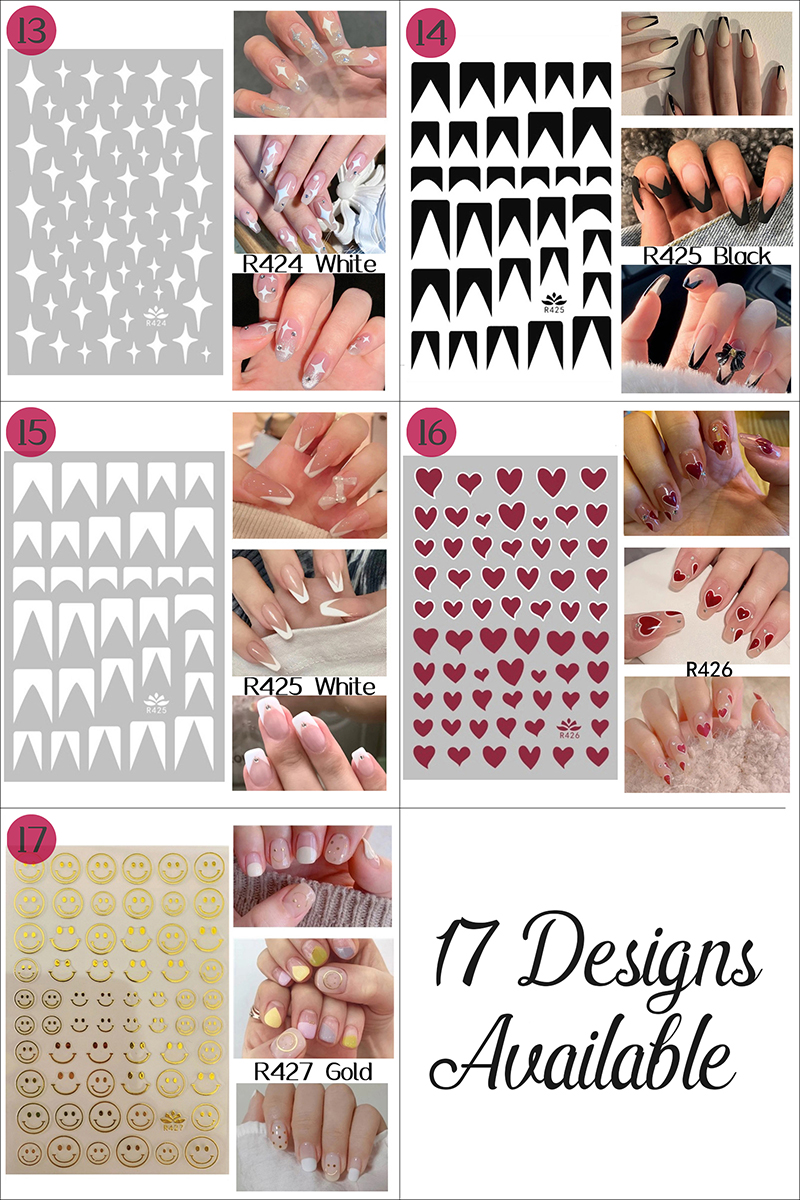 r181-427 heart&star nail sticker