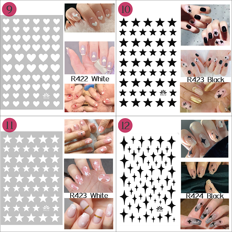 r181-427 heart&star nail sticker