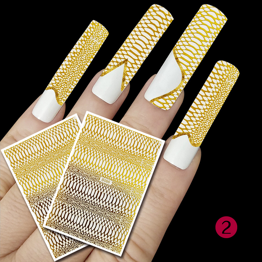 snake skin nail sticker