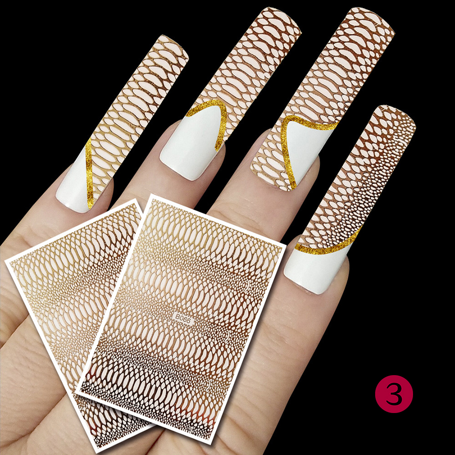 snake skin nail sticker