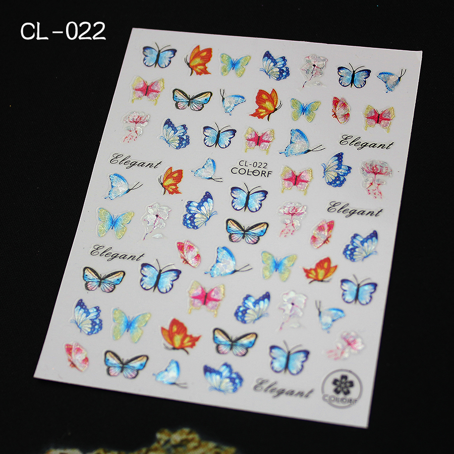 cl series butterfly nail stickers