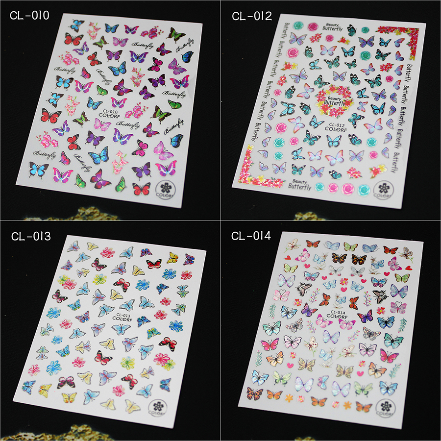 cl series butterfly nail stickers