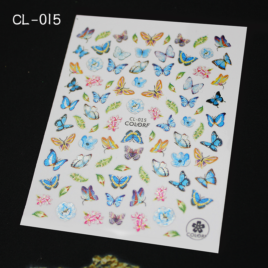 cl series butterfly nail stickers