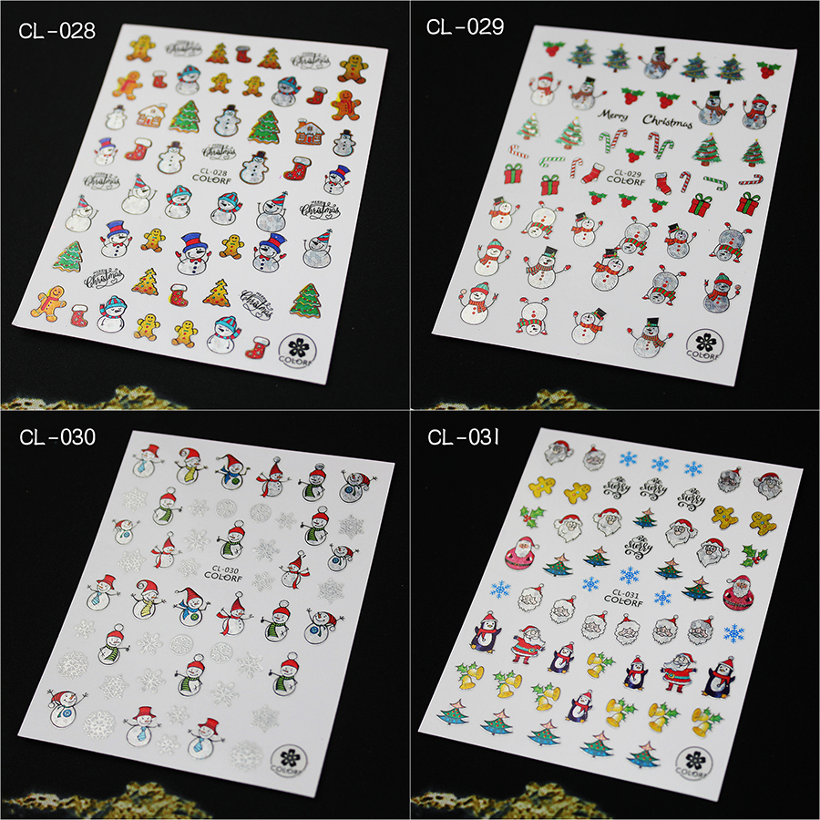 cl series christmas nail stickers