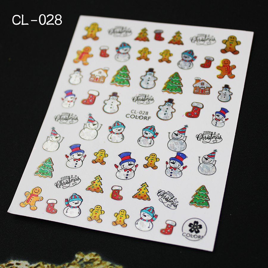 cl series christmas nail stickers