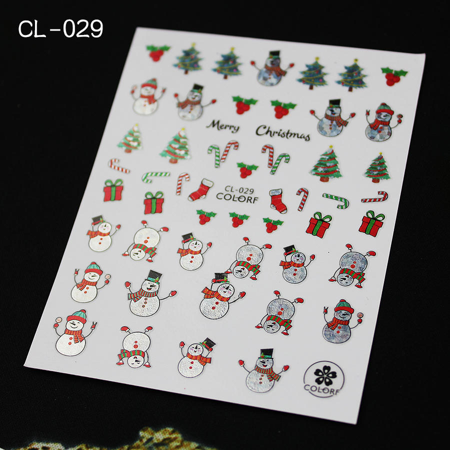 cl series christmas nail stickers