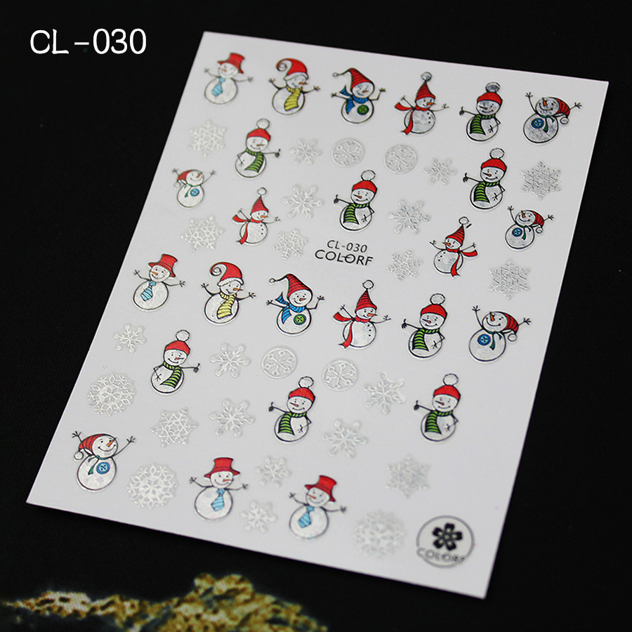 cl series christmas nail stickers