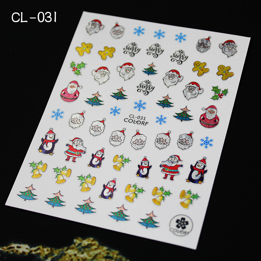 cl series christmas nail stickers