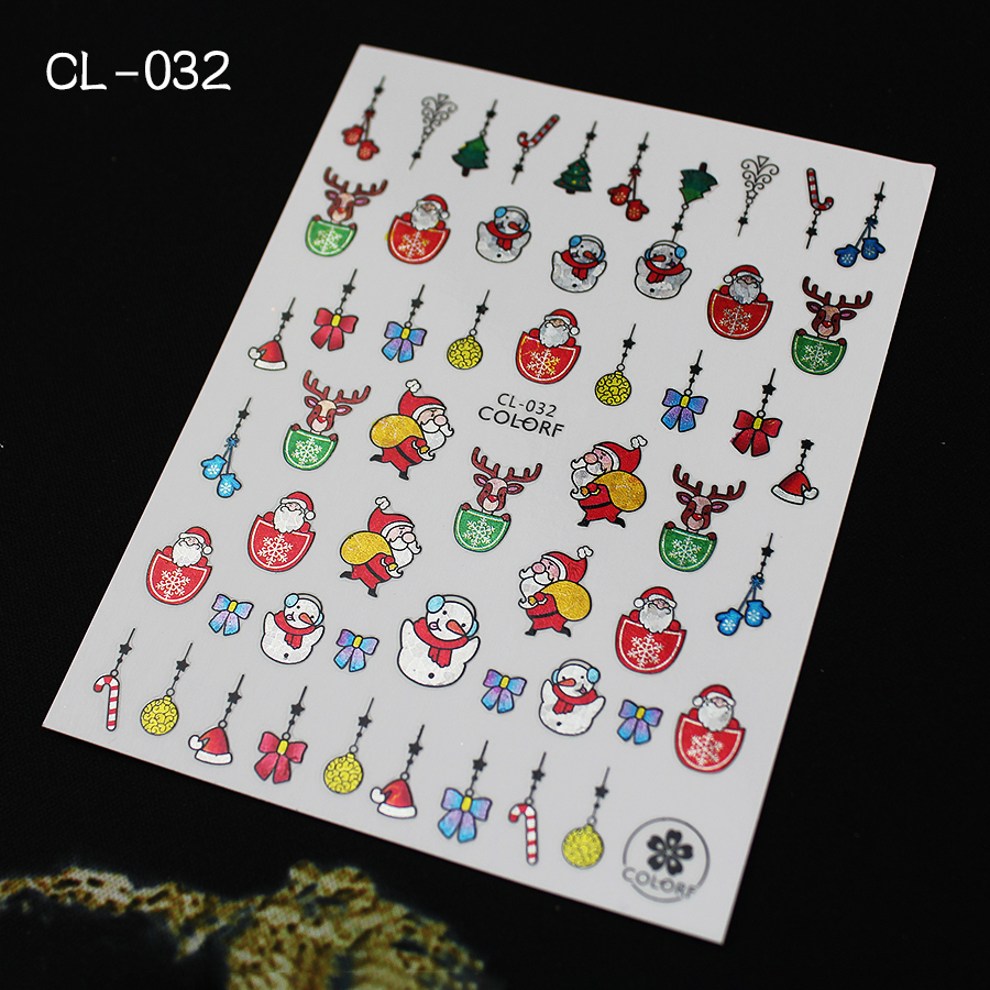 cl series christmas nail stickers