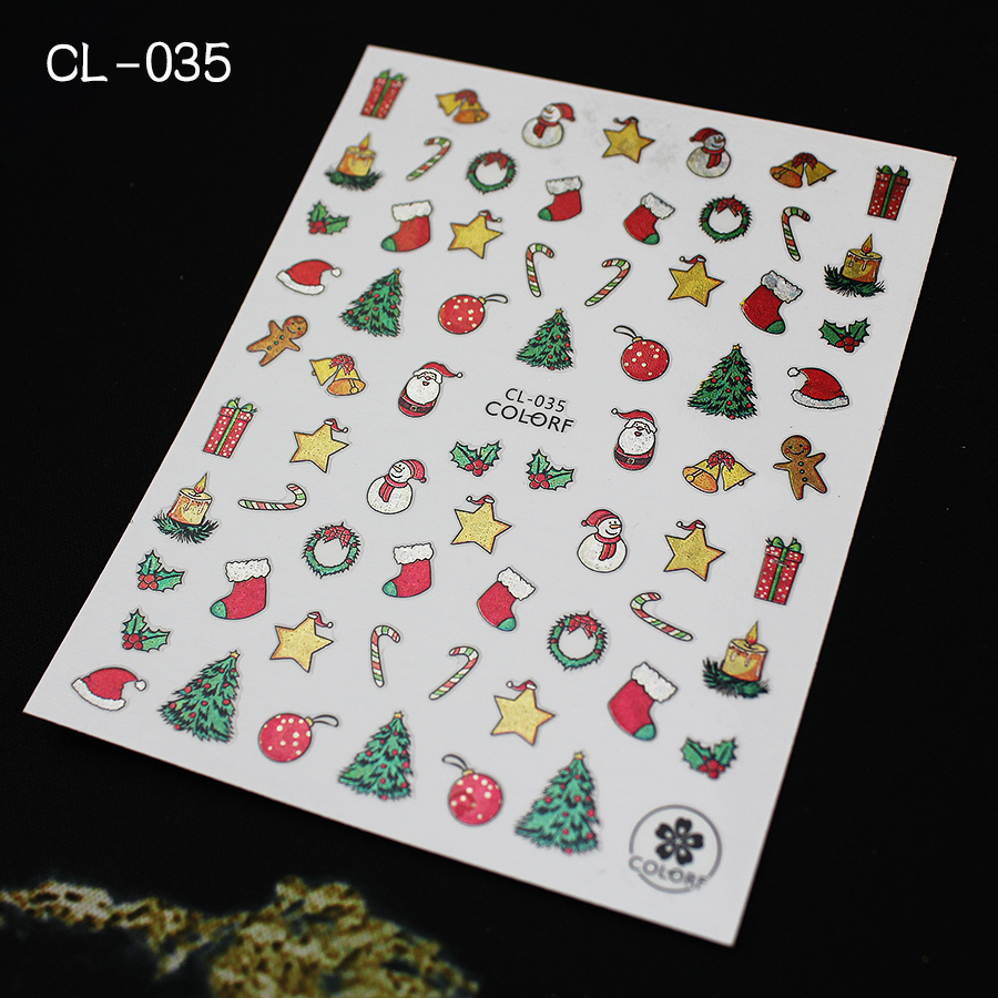 cl series christmas nail stickers