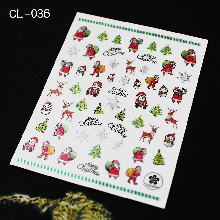 cl series christmas nail stickers