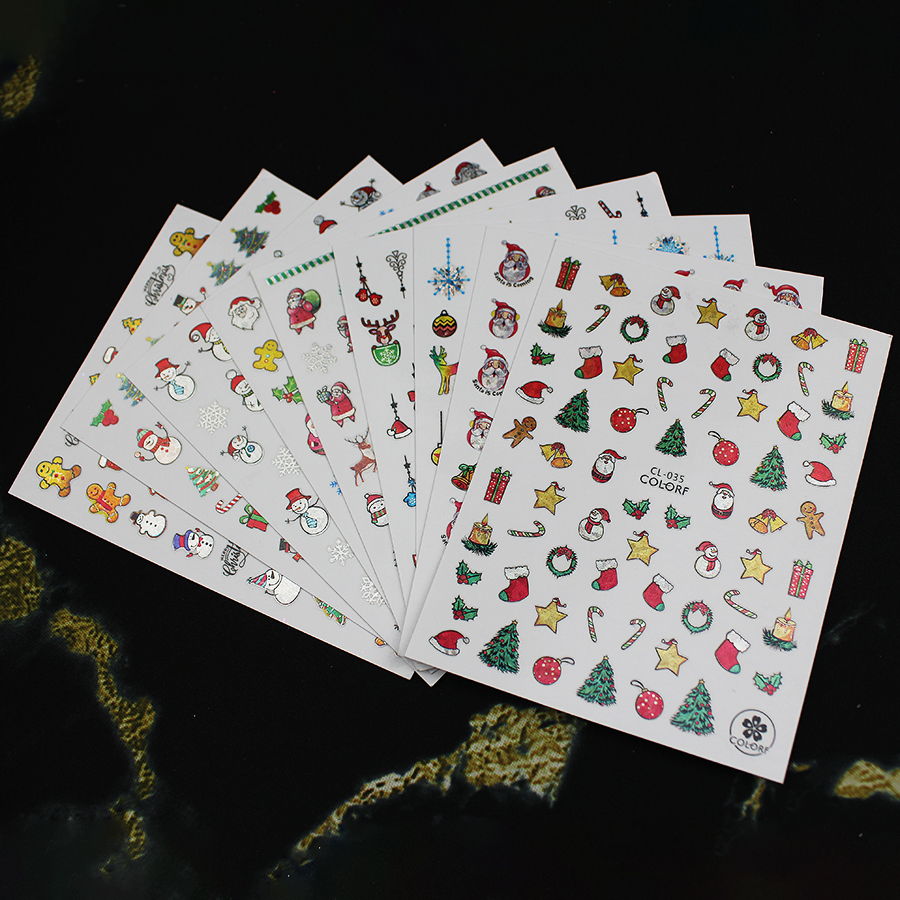 cl series christmas nail stickers