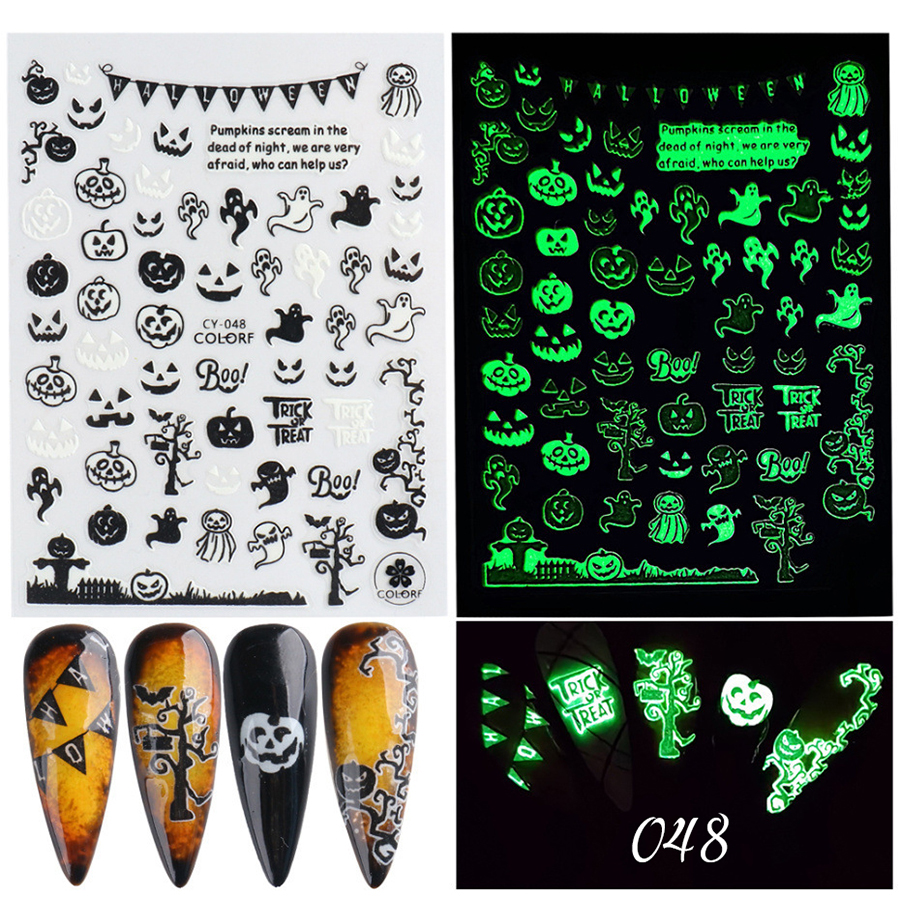 cy046-054 luminous halloween sticker