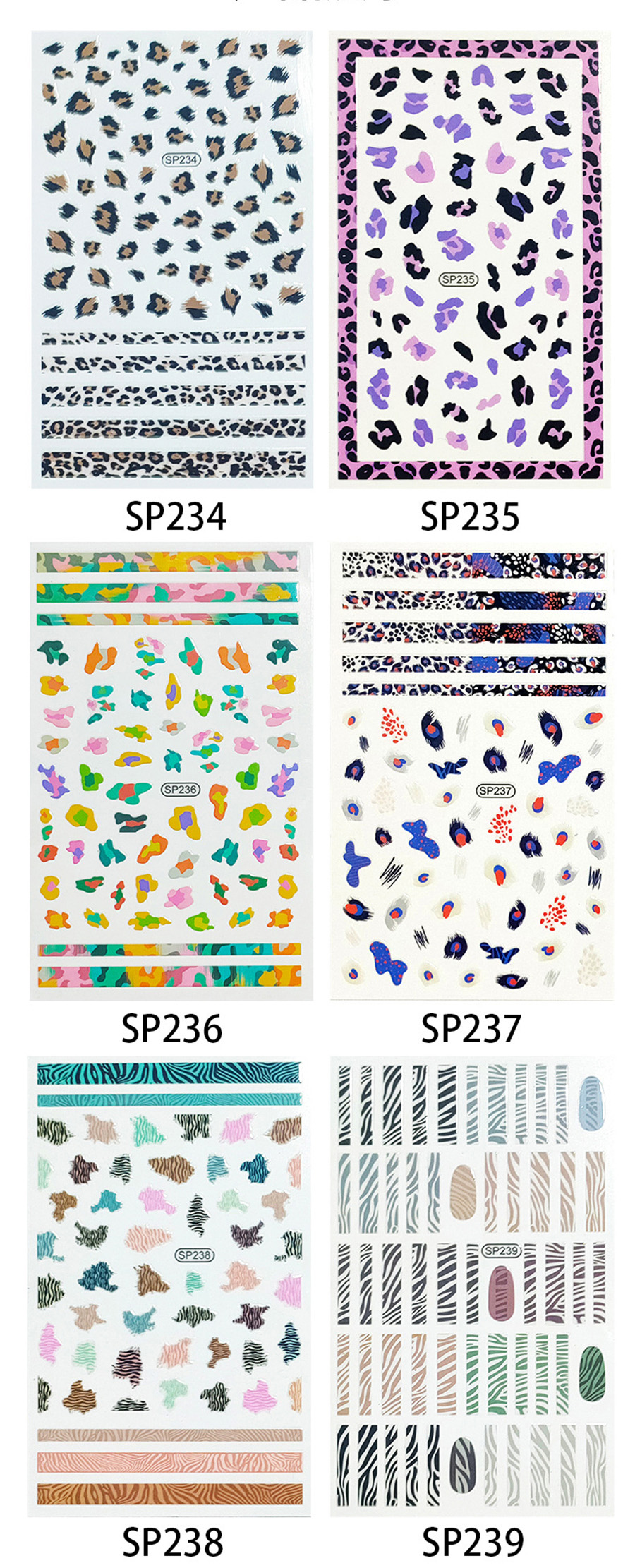 sp234-245 nail sticker